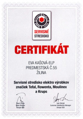 Certifikát – Eva Kašová ELP